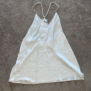 Victorias Secret white lace slip dress